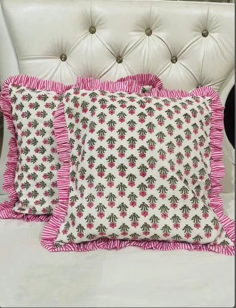 Throw Pillow Cover Cushion Case Ruffle Cotton Soft Sofa Chair Bed Home Decor New