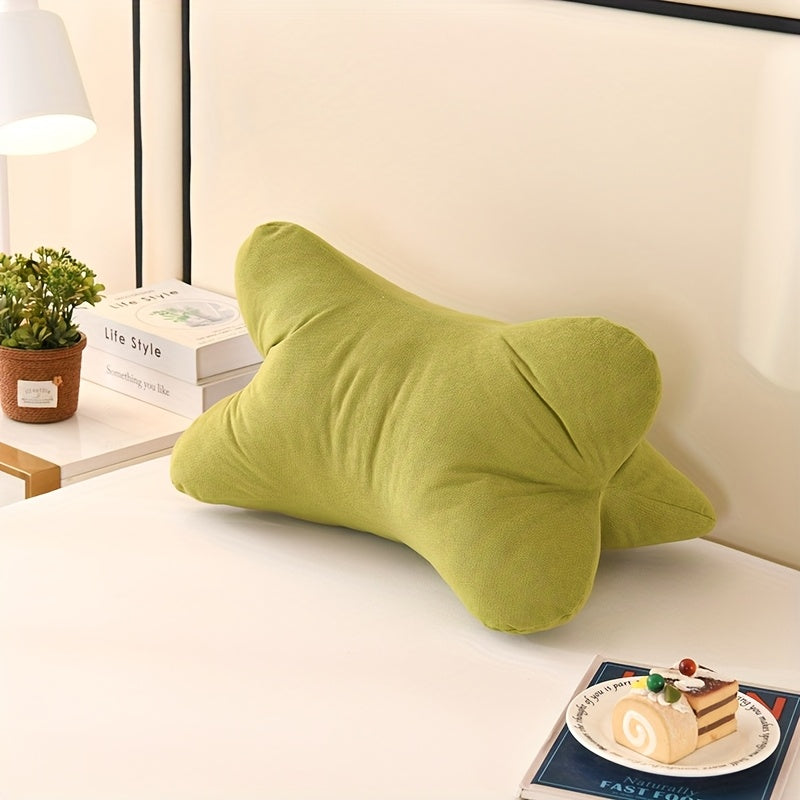Ergonomic Lumbar Support Pillow - Soft Triangular Bone Design for Office Chairs, Bedding, and Travel - Machine Washable Chenille Fabric Cushion, Multi-Purpose Home Decor Accessory, Decorative Pillows