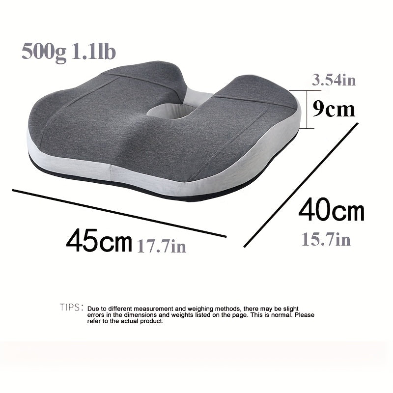 1pc Slow-Rebound Memory Foam Pillow 500g Lumbar Pillow Back And Waist Support Pillow Office Chair Pad Back Support Ergonomic Back Pillow Lumbar Support Car Seat Back And Waist Support Pillow with Central Hole Seat Cushion