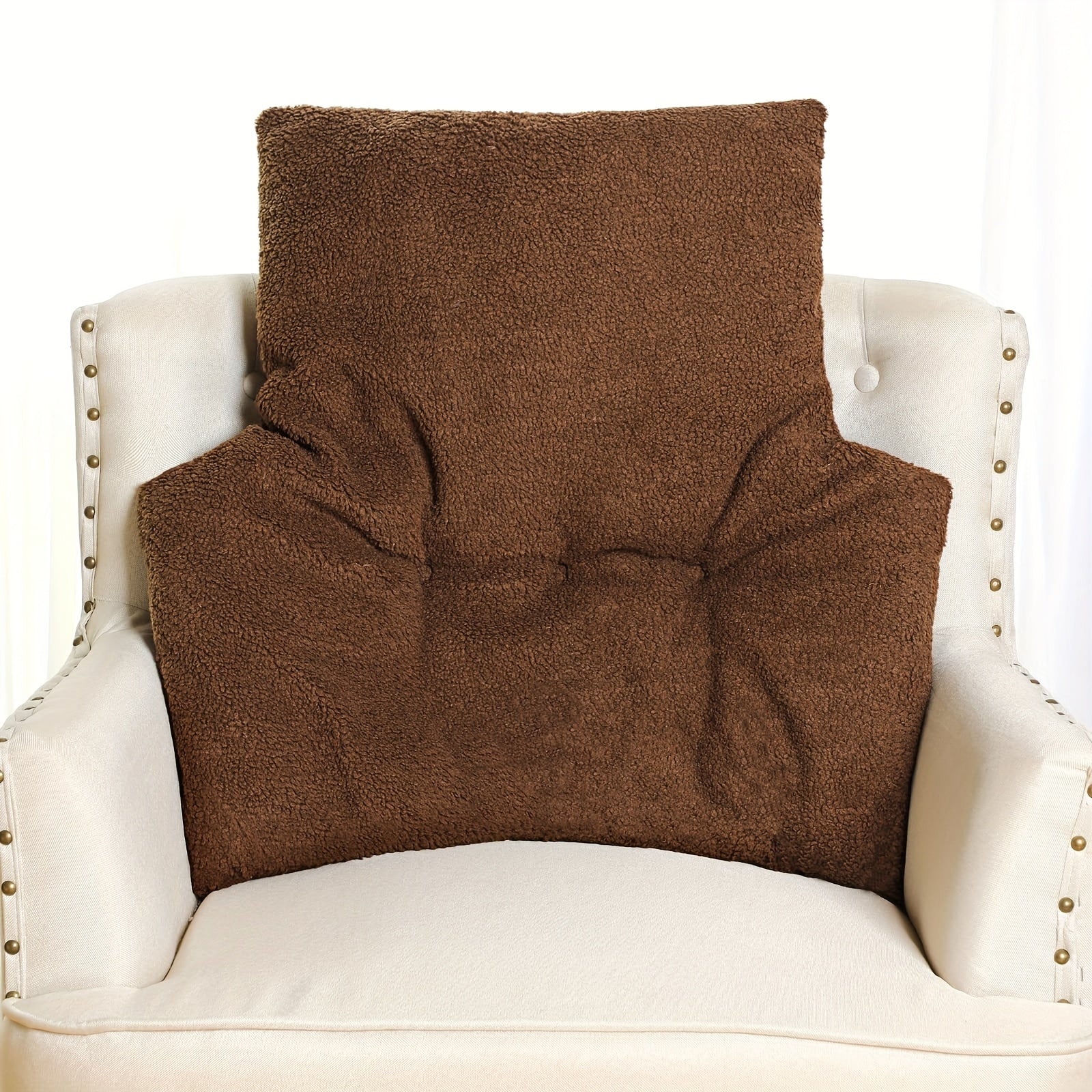 Backrest Pillow Suitable for Recliner, Lumbar Support Cushion Soft Fluffy Back Pad Waist Pillows, Reading Pillow, Corner Pillow, Bay Window Cushion, Office Backrest, Lumbar Pillow for Long-term Sitting Suitable for Chairs, Recliners, Sofas, and Beds