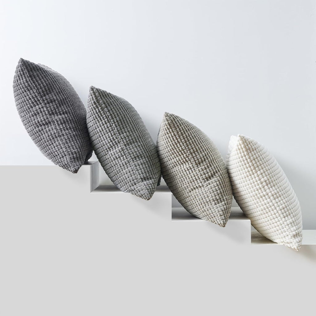 Throw Pillows Covers for Couch, Decorative Fluffy Corduroy Cushion Cover 4 PCS