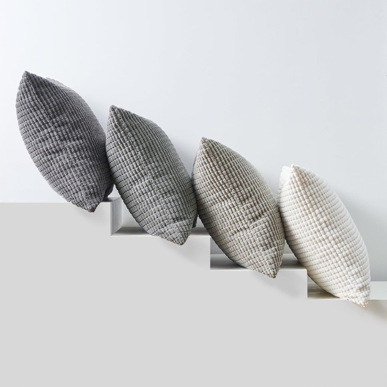 Throw Pillows Covers for Couch, Decorative Fluffy Corduroy Cushion Cover 4 PCS