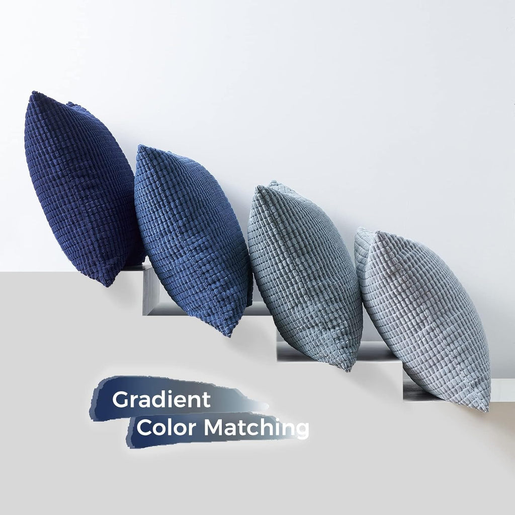 Throw Pillows Covers for Couch, Decorative Fluffy Corduroy Cushion Cover 4 PCS