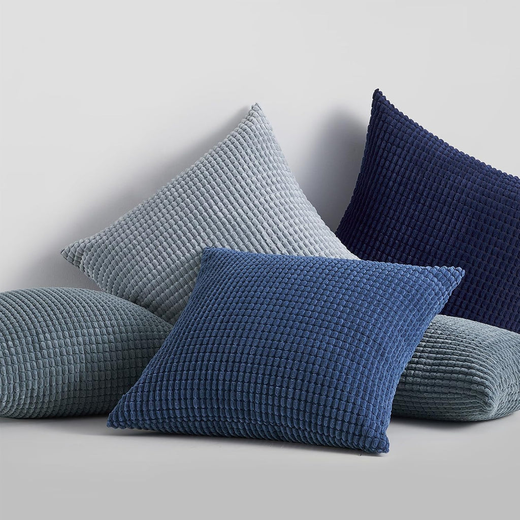 Throw Pillows Covers for Couch, Decorative Fluffy Corduroy Cushion Cover 4 PCS