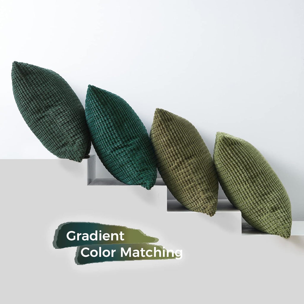 Throw Pillows Covers for Couch, Decorative Fluffy Corduroy Cushion Cover 4 PCS