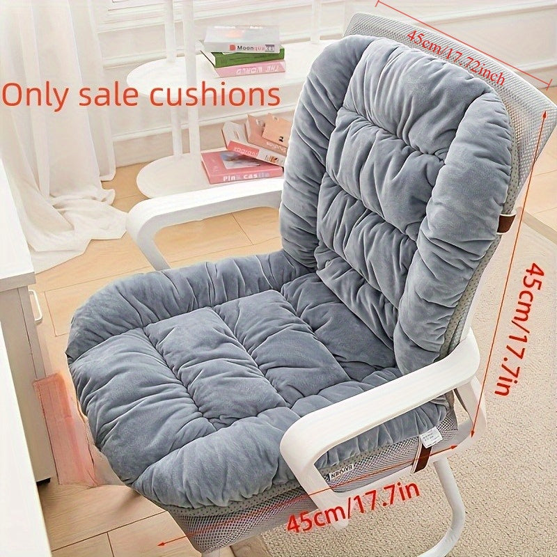 A Stylish Thick Chair Cushion with a Lumbar Support, Comfortable for Sofas, Suitable for Office Chairs, Made of Hand-Woven Polyester Fabric, Requires No Power Or Batteries, Multifunctional Home Decor.