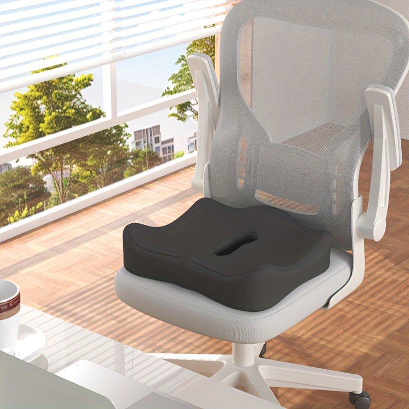 4-Color Options Ergonomic Memory Foam Office Chair Cushion, Contour Design - Provides Lumbar Support for Office Chairs and Car Seats with Soft Padding to Relieve Pressure on Spine, Hips, and Joints for Side Sleepers