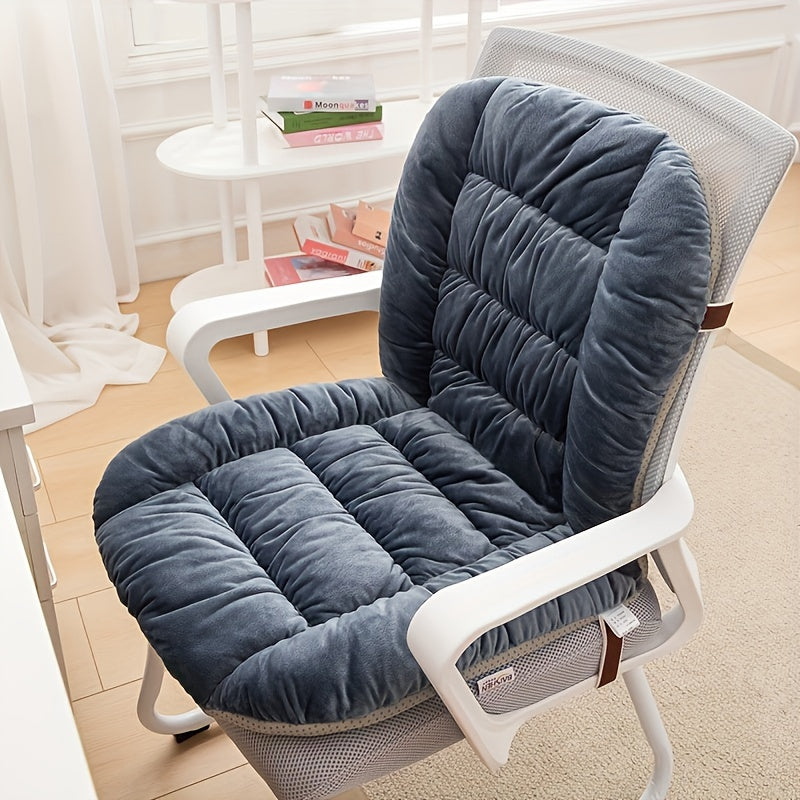 A Stylish Thick Chair Cushion with a Lumbar Support, Comfortable for Sofas, Suitable for Office Chairs, Made of Hand-Woven Polyester Fabric, Requires No Power Or Batteries, Multifunctional Home Decor.