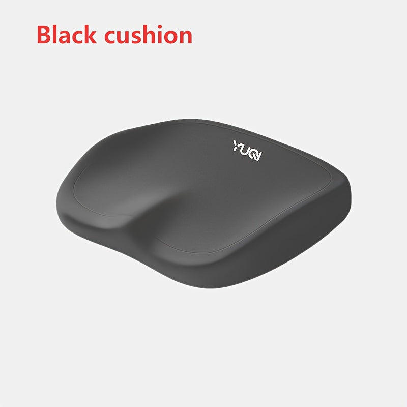 1 Black Ergonomic Office Chair Cushion with Adjustable Hip & Lumbar Support, Memory Foam for Pressure Relief, 10-Hour Seat Cushion - Portable for Home, Car, Office Use, Sleek Design, Soft Texture Cover