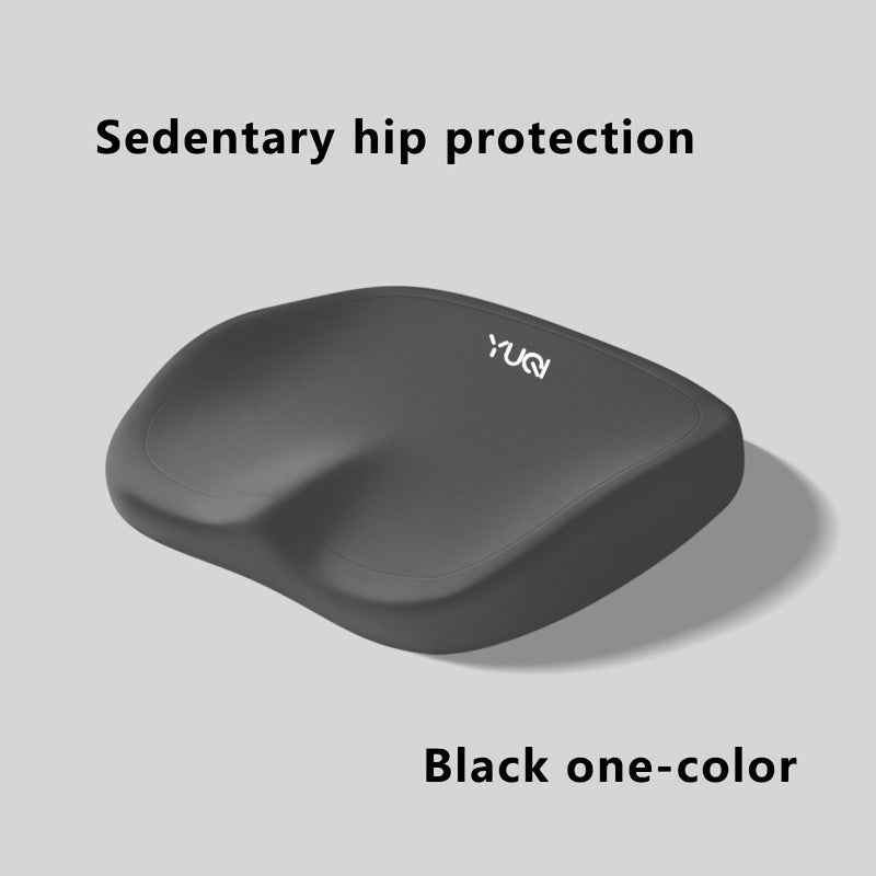 1 Black Ergonomic Office Chair Cushion with Adjustable Hip & Lumbar Support, Memory Foam for Pressure Relief, 10-Hour Seat Cushion - Portable for Home, Car, Office Use, Sleek Design, Soft Texture Cover