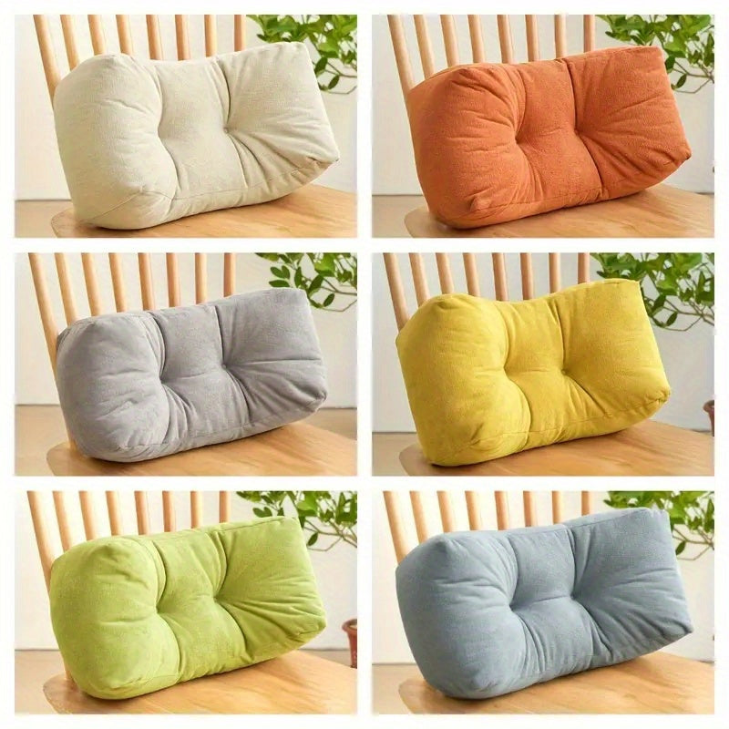 Suitable for 4 seasons, Multifunctional Lumbar Pillow - Office Nap Pad Back Support Cushion, Durable Lumbar Protection Pillow for Study Reading Desk Ergonomic curve design to chair back, dedicated for home and office chairs