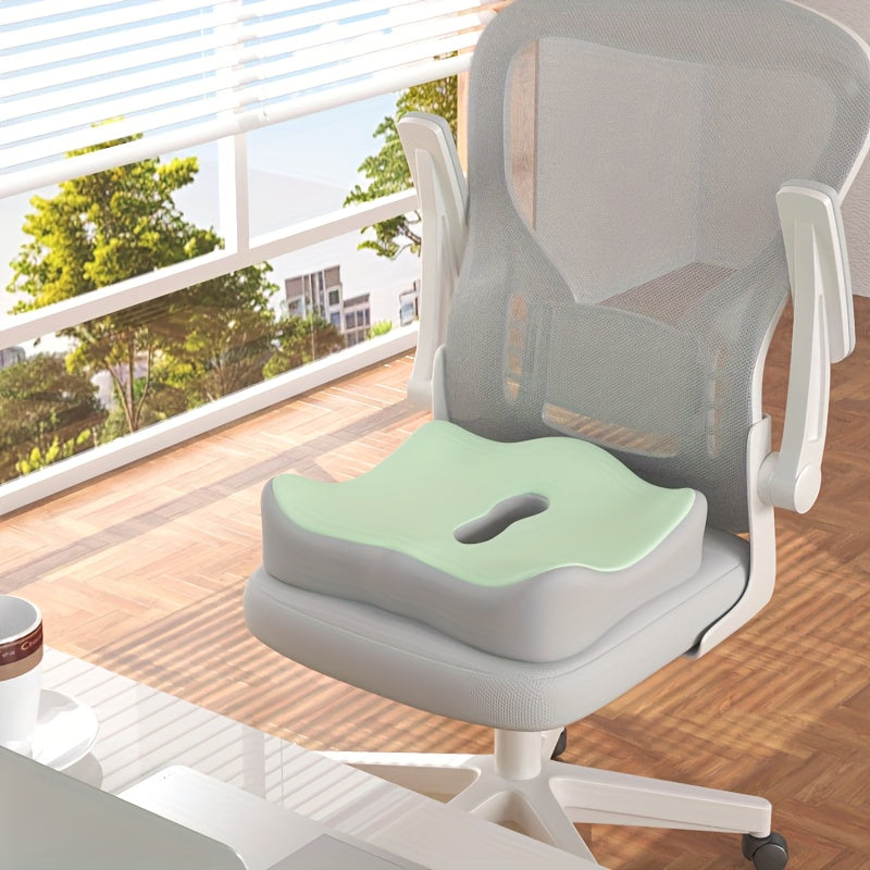 4-Color Options Ergonomic Memory Foam Office Chair Cushion, Contour Design - Provides Lumbar Support for Office Chairs and Car Seats with Soft Padding to Relieve Pressure on Spine, Hips, and Joints for Side Sleepers
