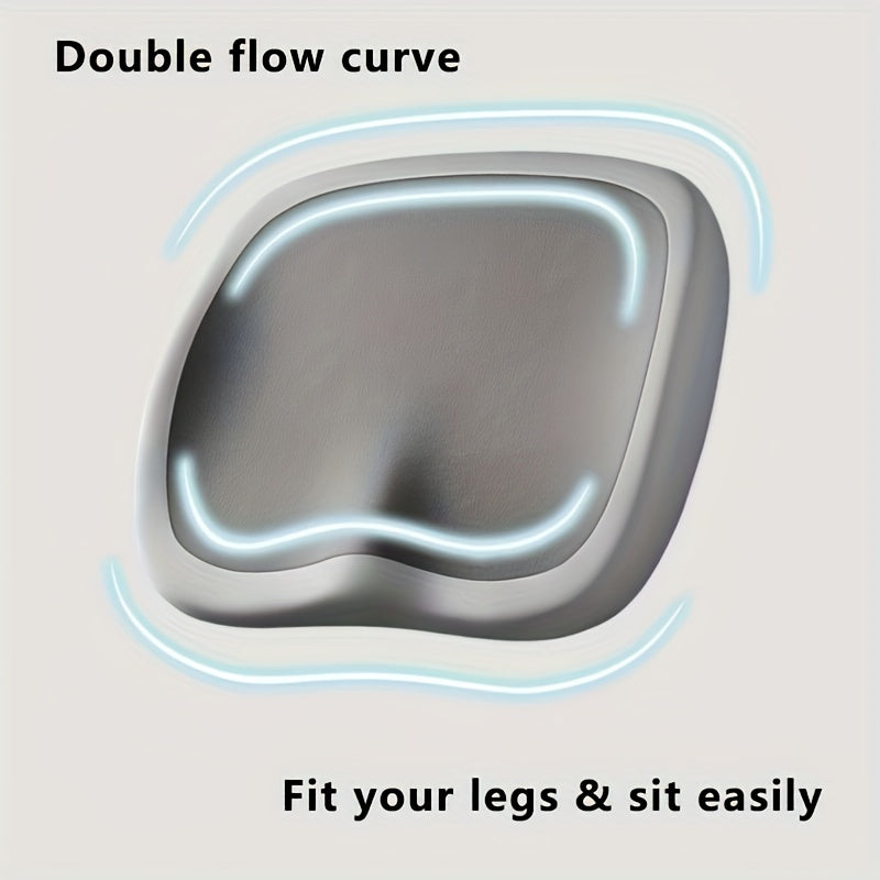 10-Hour Posture-Correcting Office Chair Cushion with Adjustable Lumbar & Buttocks Support - Ergonomic Seat Cushion for Lower Back Pain Relief, Desk, Home Office - Lightweight & Portable, Polyester Fiber - Compatible with All Chairs (No Power Needed), Seat