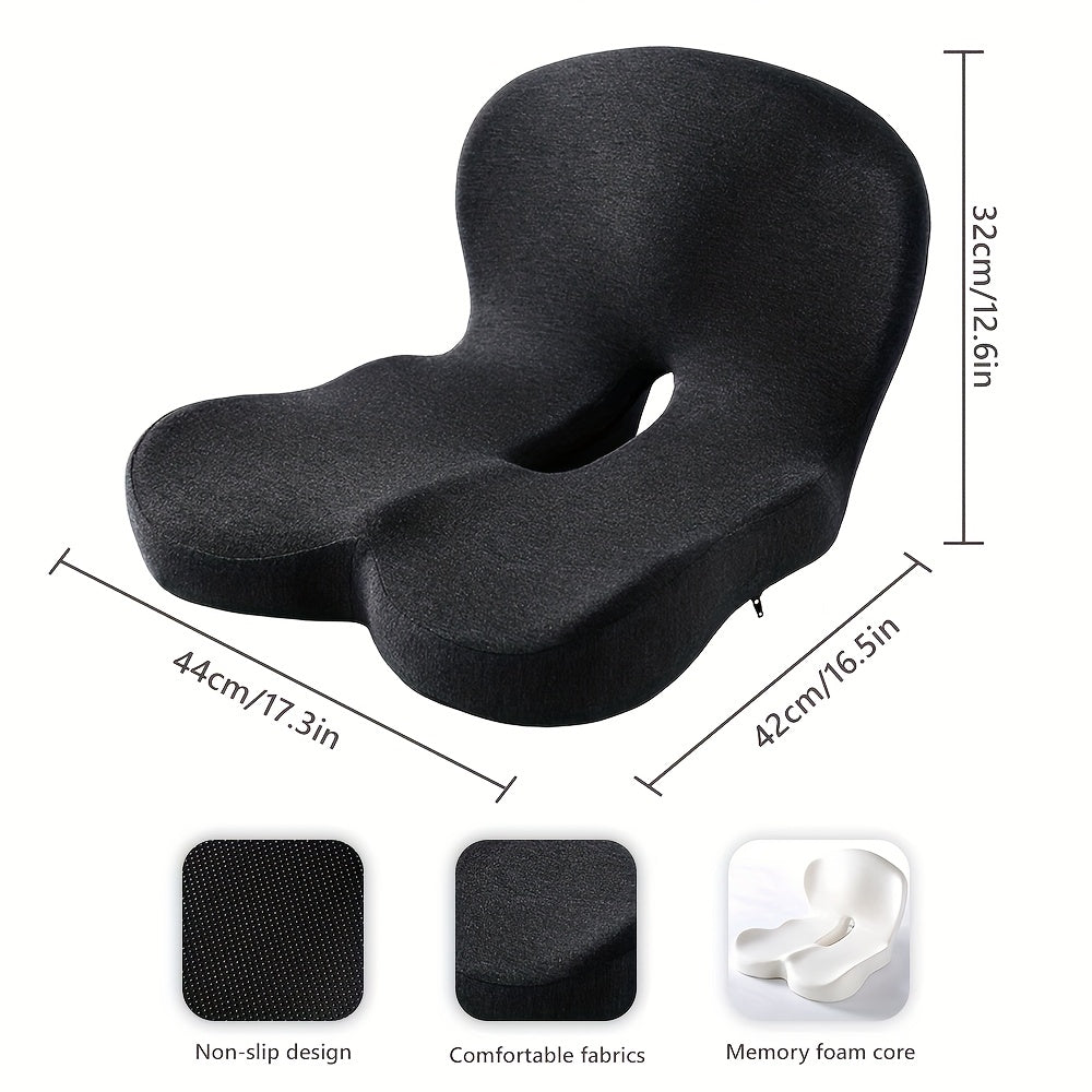 1pc Of Cushion Backrest Cushion, Bedding, Ergonomic Lumbar Support Cushion, Maintain Correct Sitting Posture, Core Soft Support, Sedentary Buttocks Gaming Chair Cushion, Driving Backrest, Removable Jacket, The Perfect Gift!