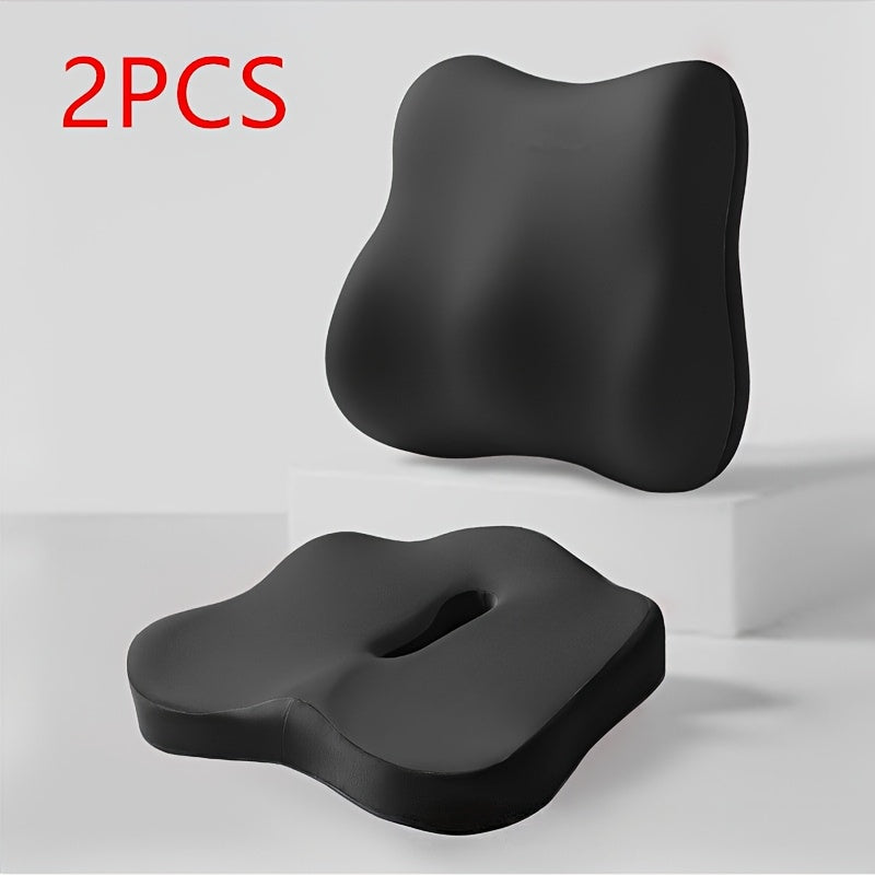 Cushion+Waist Pillow Travel Car Office Chair Beautiful Hip Cushion Chair Cushion Hemorrhoids Slow Resilience Cushion Butt Cushion Waist Pillow Back Cushion Waist Support Waist Support