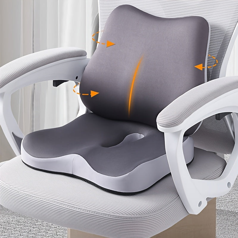 Cushion+Waist Pillow Travel Car Office Chair Beautiful Hip Cushion Chair Cushion Hemorrhoids Slow Resilience Cushion Butt Cushion Waist Pillow Back Cushion Waist Support Waist Support