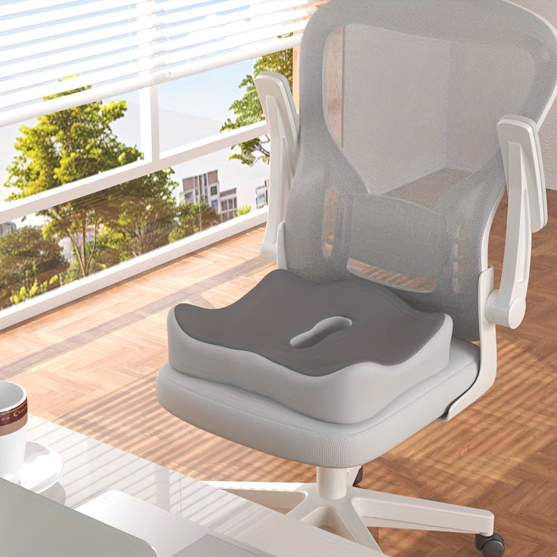 4-Color Options Ergonomic Memory Foam Office Chair Cushion, Contour Design - Provides Lumbar Support for Office Chairs and Car Seats with Soft Padding to Relieve Pressure on Spine, Hips, and Joints for Side Sleepers