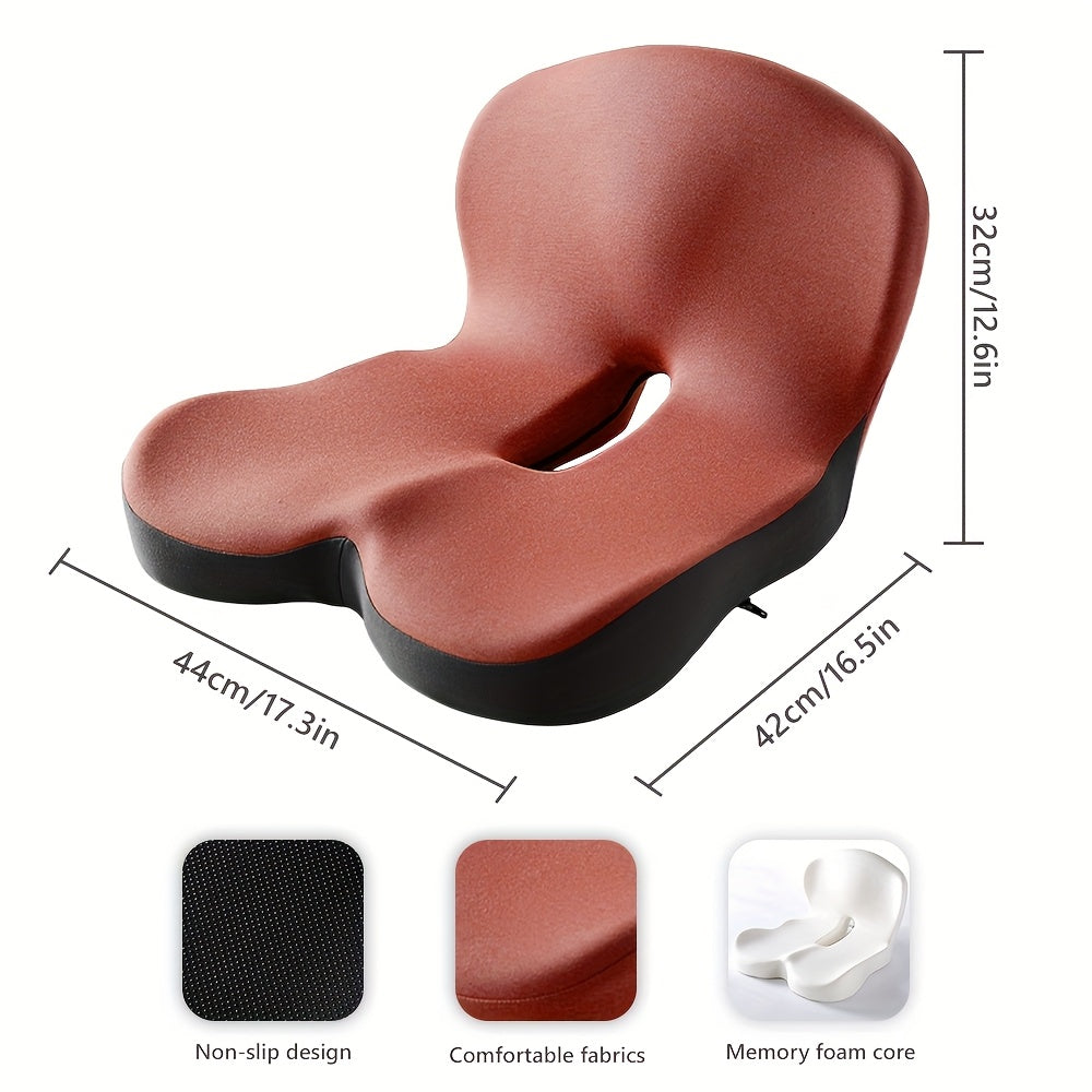 1pc Of Cushion Backrest Cushion, Bedding, Ergonomic Lumbar Support Cushion, Maintain Correct Sitting Posture, Core Soft Support, Sedentary Buttocks Gaming Chair Cushion, Driving Backrest, Removable Jacket, The Perfect Gift!