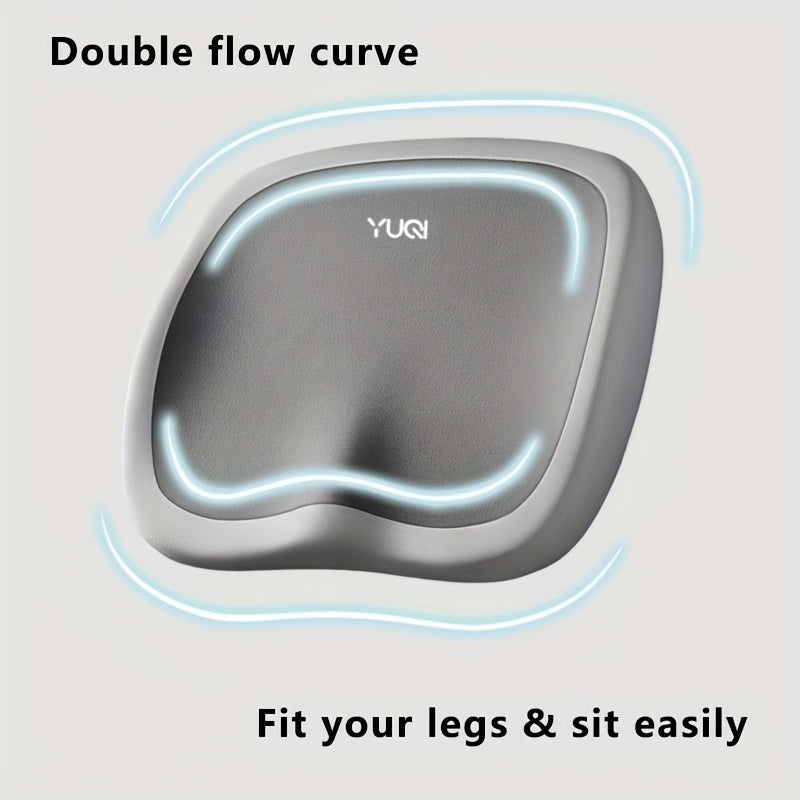 1 Black Ergonomic Office Chair Cushion with Adjustable Hip & Lumbar Support, Memory Foam for Pressure Relief, 10-Hour Seat Cushion - Portable for Home, Car, Office Use, Sleek Design, Soft Texture Cover