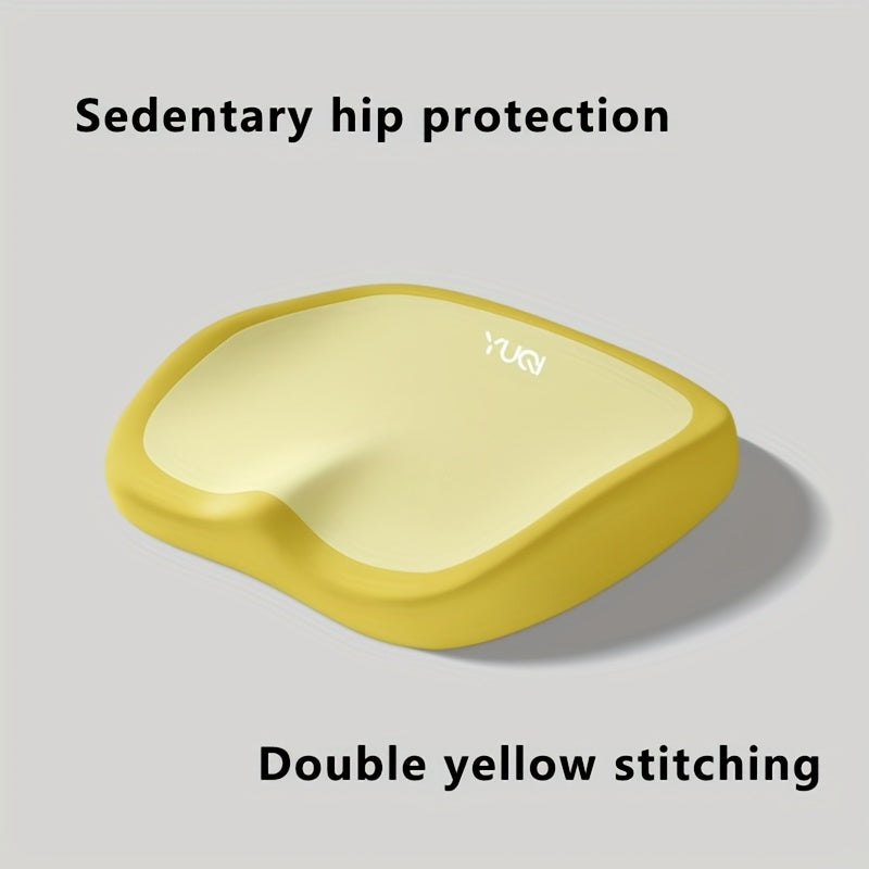 1 Black Ergonomic Office Chair Cushion with Adjustable Hip & Lumbar Support, Memory Foam for Pressure Relief, 10-Hour Seat Cushion - Portable for Home, Car, Office Use, Sleek Design, Soft Texture Cover