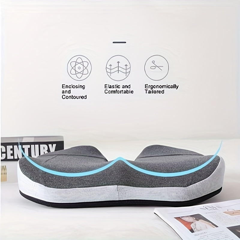 1pc Slow-Rebound Memory Foam Pillow 500g Lumbar Pillow Back And Waist Support Pillow Office Chair Pad Back Support Ergonomic Back Pillow Lumbar Support Car Seat Back And Waist Support Pillow with Central Hole Seat Cushion