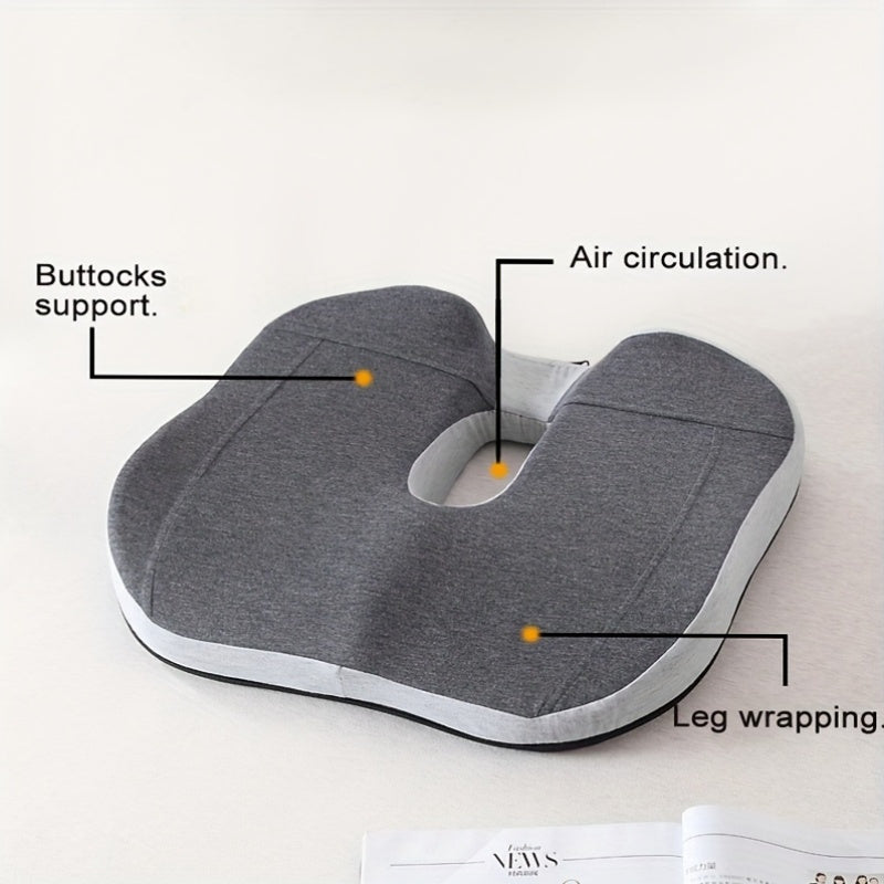 1pc Slow-Rebound Memory Foam Pillow 500g Lumbar Pillow Back And Waist Support Pillow Office Chair Pad Back Support Ergonomic Back Pillow Lumbar Support Car Seat Back And Waist Support Pillow with Central Hole Seat Cushion