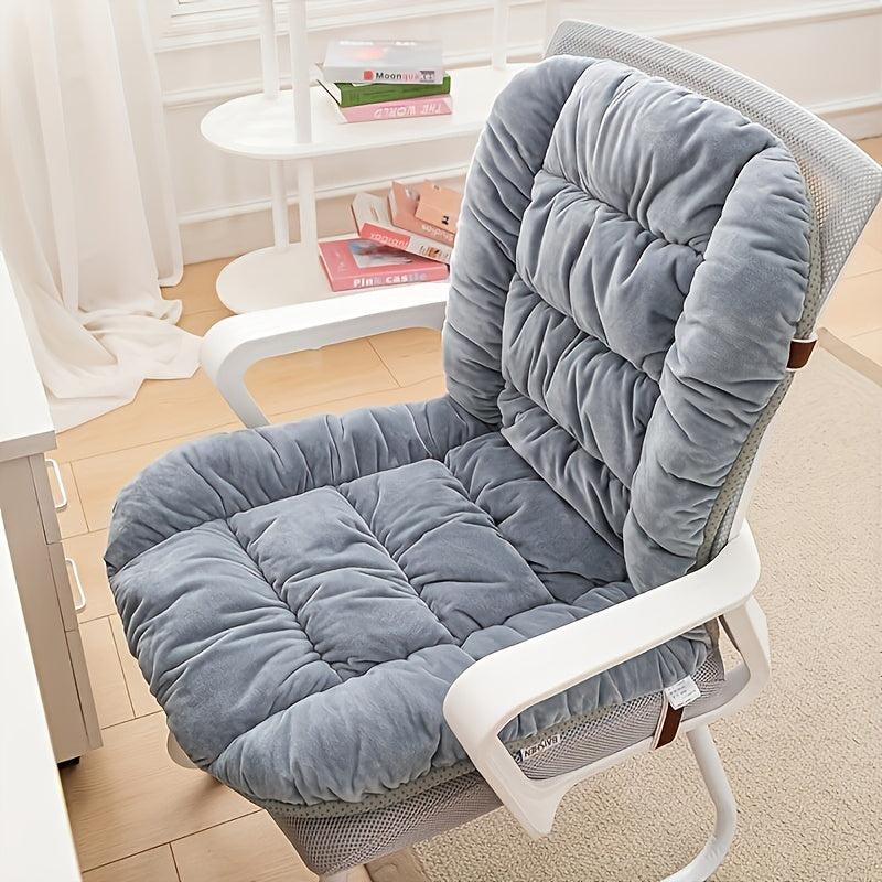 A Stylish Thick Chair Cushion with a Lumbar Support, Comfortable for Sofas, Suitable for Office Chairs, Made of Hand-Woven Polyester Fabric, Requires No Power Or Batteries, Multifunctional Home Decor.