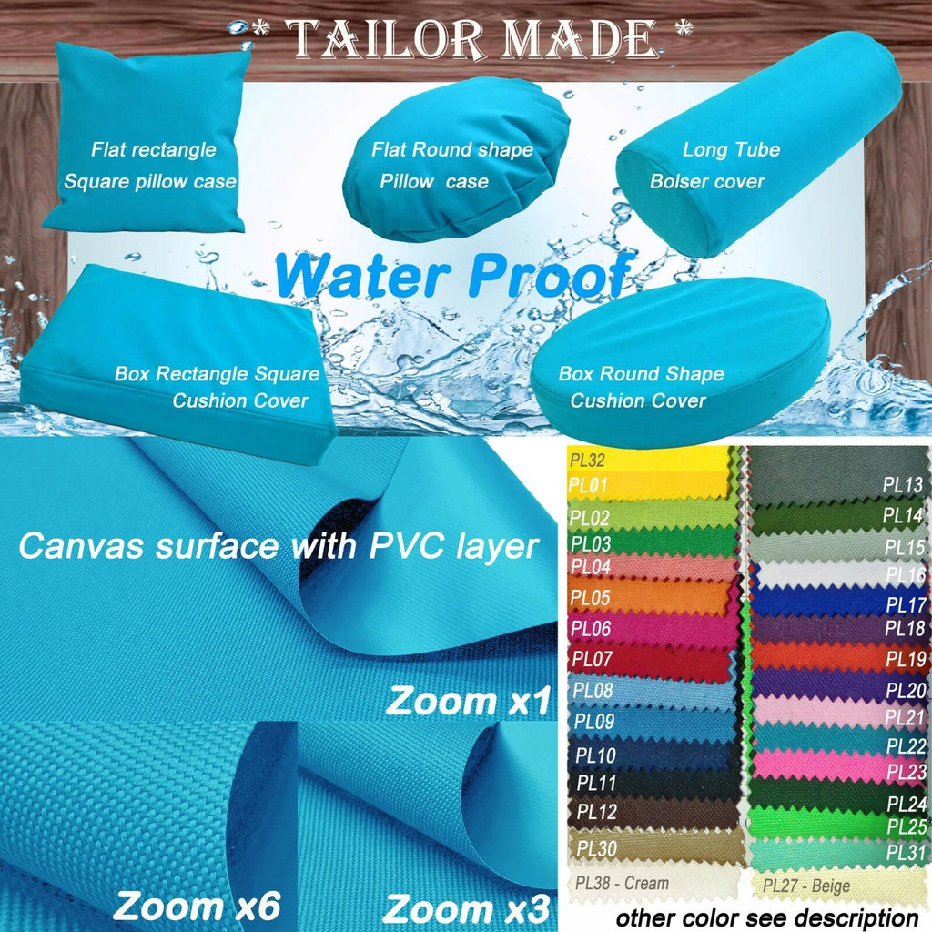 PL22-TAILOR MADE Teal Blue Outdoor Waterproof Sun Umbrella Patio sofa seat cover
