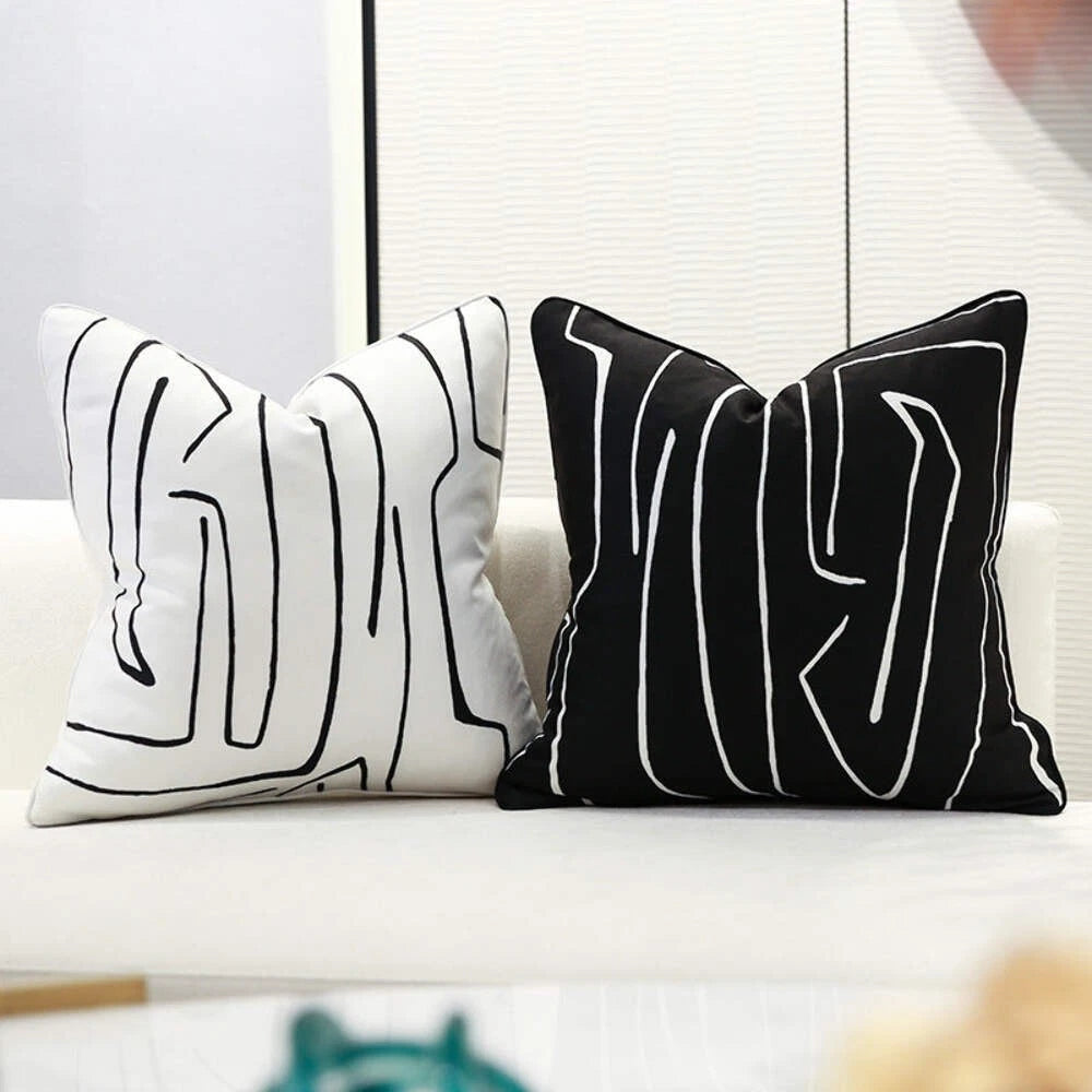 Cushion COVERS Nordic Style Simple Elegant Sofa Decor Throw Pillow Case
