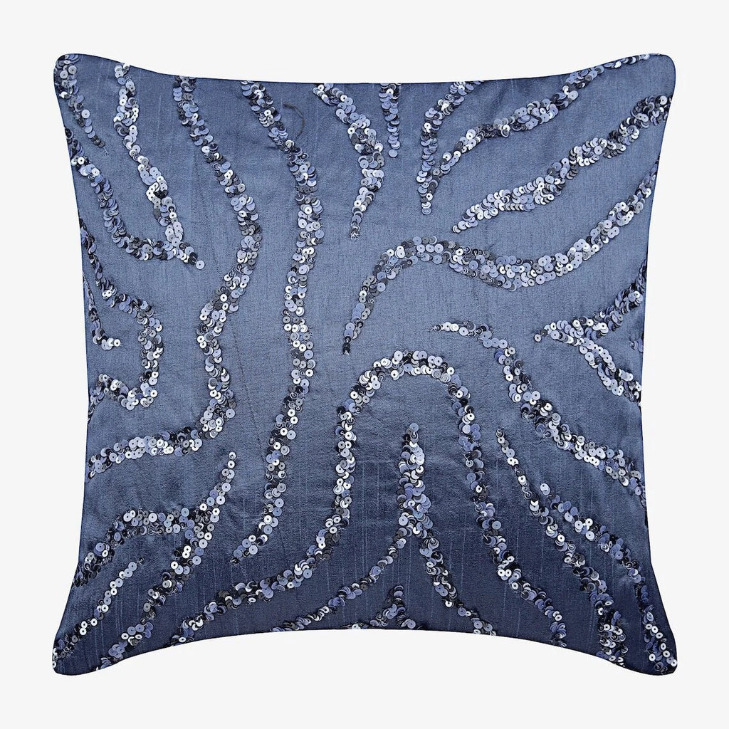 Square Sofa Cushion Case Blue 16"x16", Bed Decor Taffeta Fabric - Whirlpool