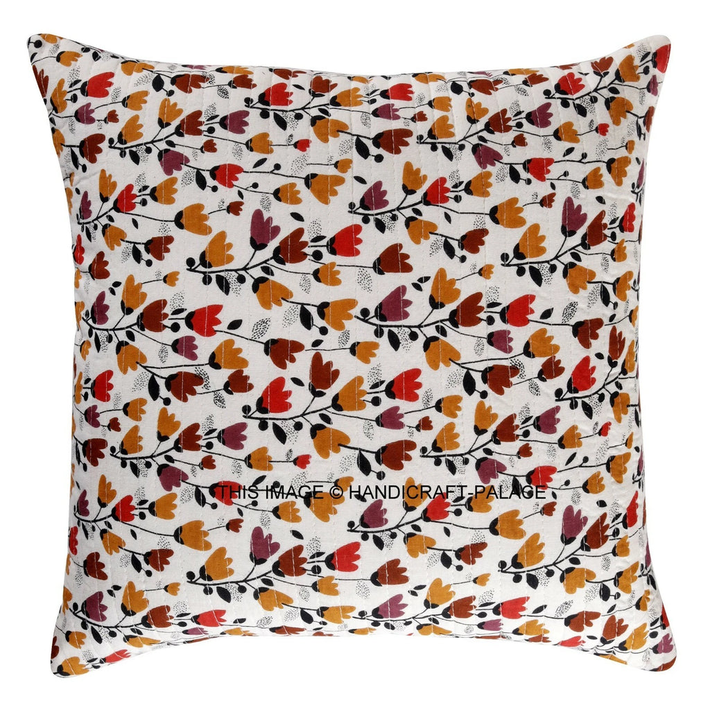 Indian Handmade Kantha Cotton Cushion Cover Bed Pillow Cases Sofa Throw-16"