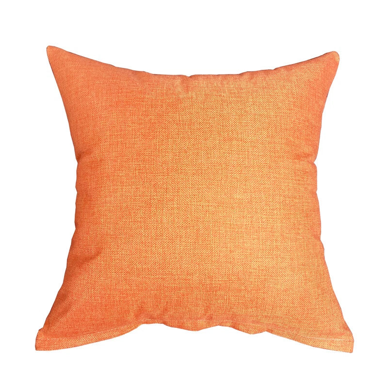 Solid Linen Cushion Cover Throw Pillow Cases for Couch Sofa Bed 16" 18" 20"