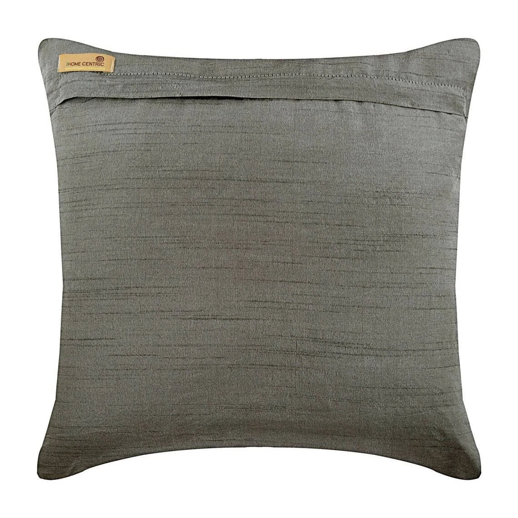 Couch Pillow Cover Grey 16"x16", Bed Decor Silk Sea Creatures - Starry Light