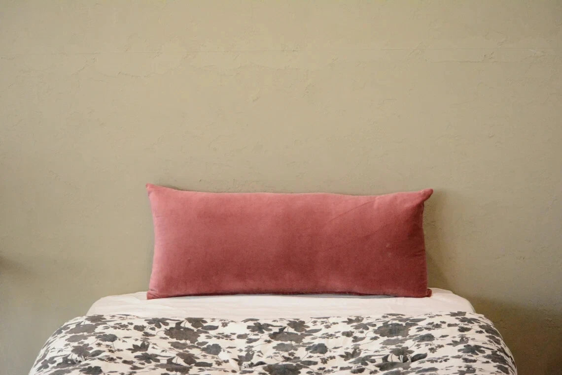 "Lumbar Velvet Cushion Cover – Soft Cotton Throw Pillow Case for Sofa/Bed"