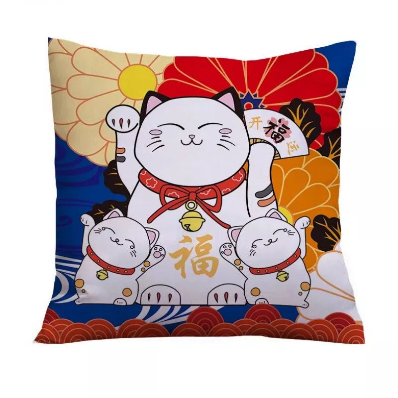 PC Japanese Throw Pillow Covers Cushion Cases Sofa Bed Pillowslips Home Decor