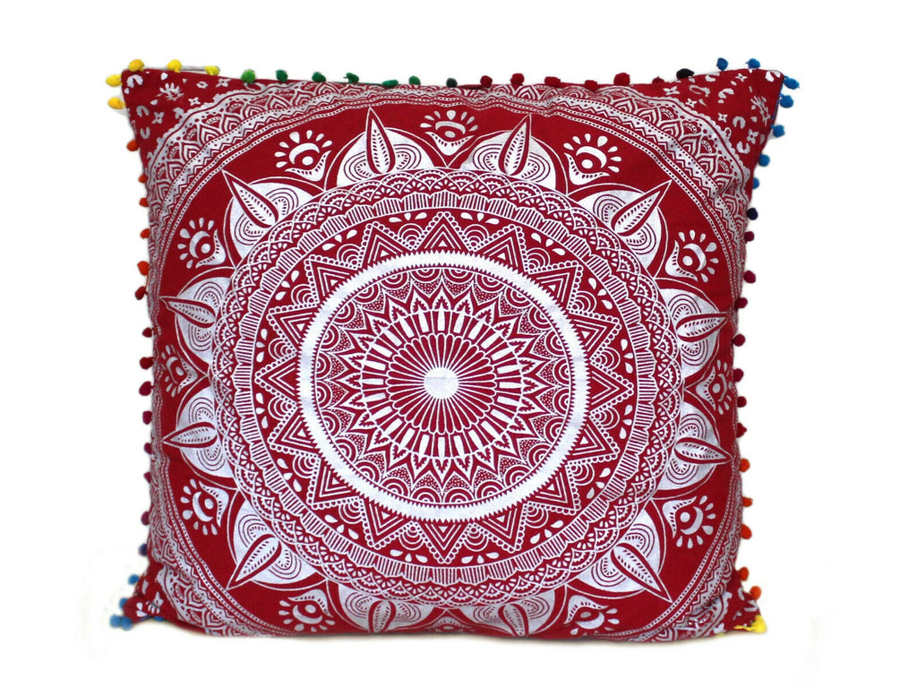 Set Of 2 Cotton Cushion Cover Mandala Couch Pillow Cases Home Decorative Pillows