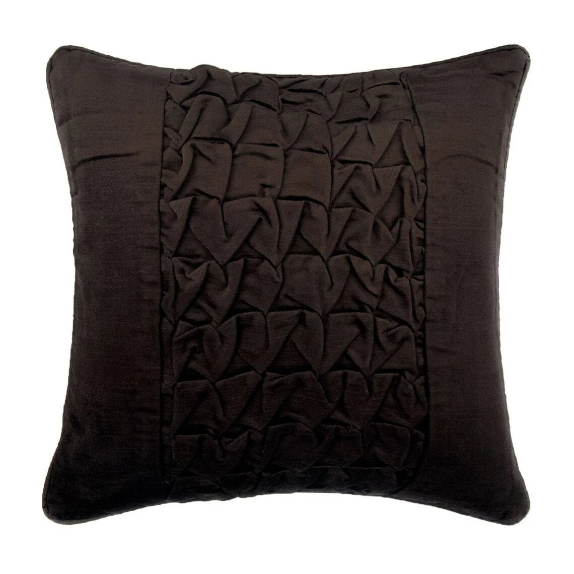 Couch Pillow Cover Black 16"x16", Bed Decor Velvet Solid Color - Knotty Black