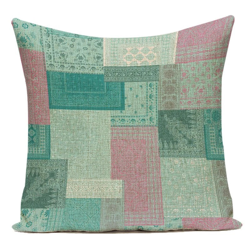 Retro Geometry Decorative Throw Pillow Case Sofa Chair Bed Cushion Cover Ethnic
