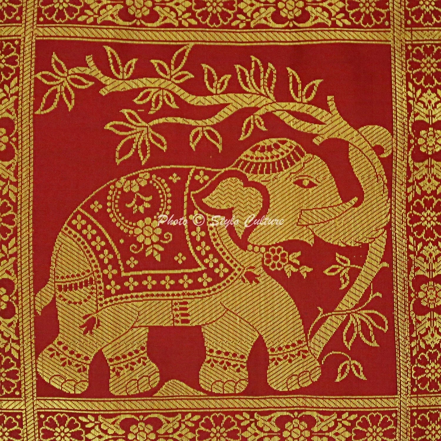Indian Sofa Cushion Cover Handmade Brocade Silk Pillow Case Cover Throw 12 X 12"