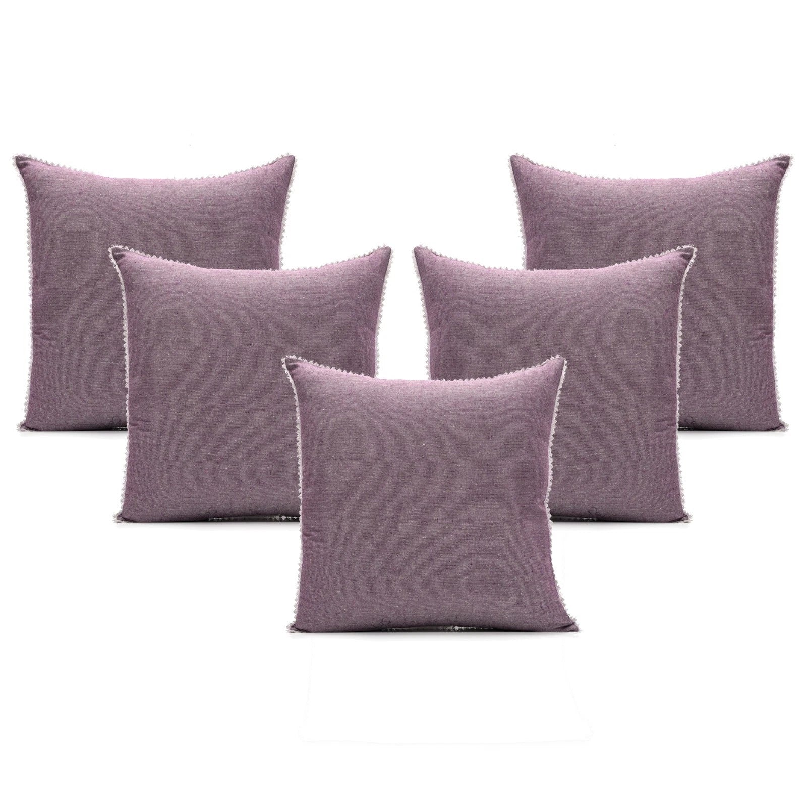 Cushion Cover Home Sofa Decor Cotton Throw Pillow Case Covers Solid with Lace S5