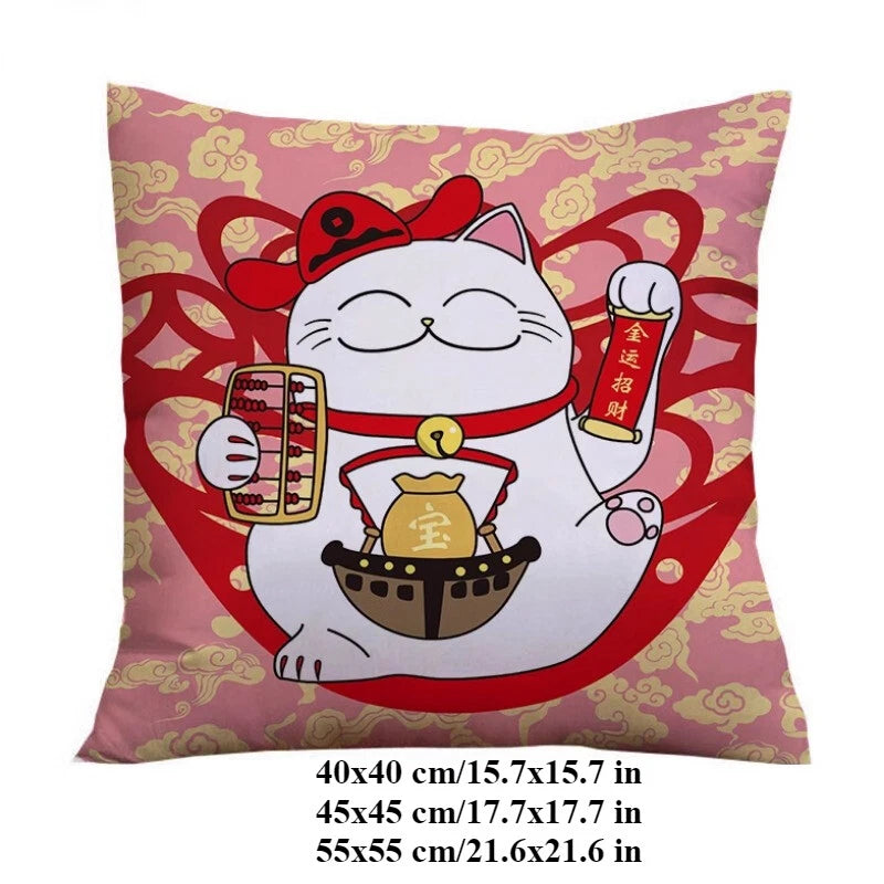 PC Japanese Throw Pillow Covers Cushion Cases Sofa Bed Pillowslips Home Decor