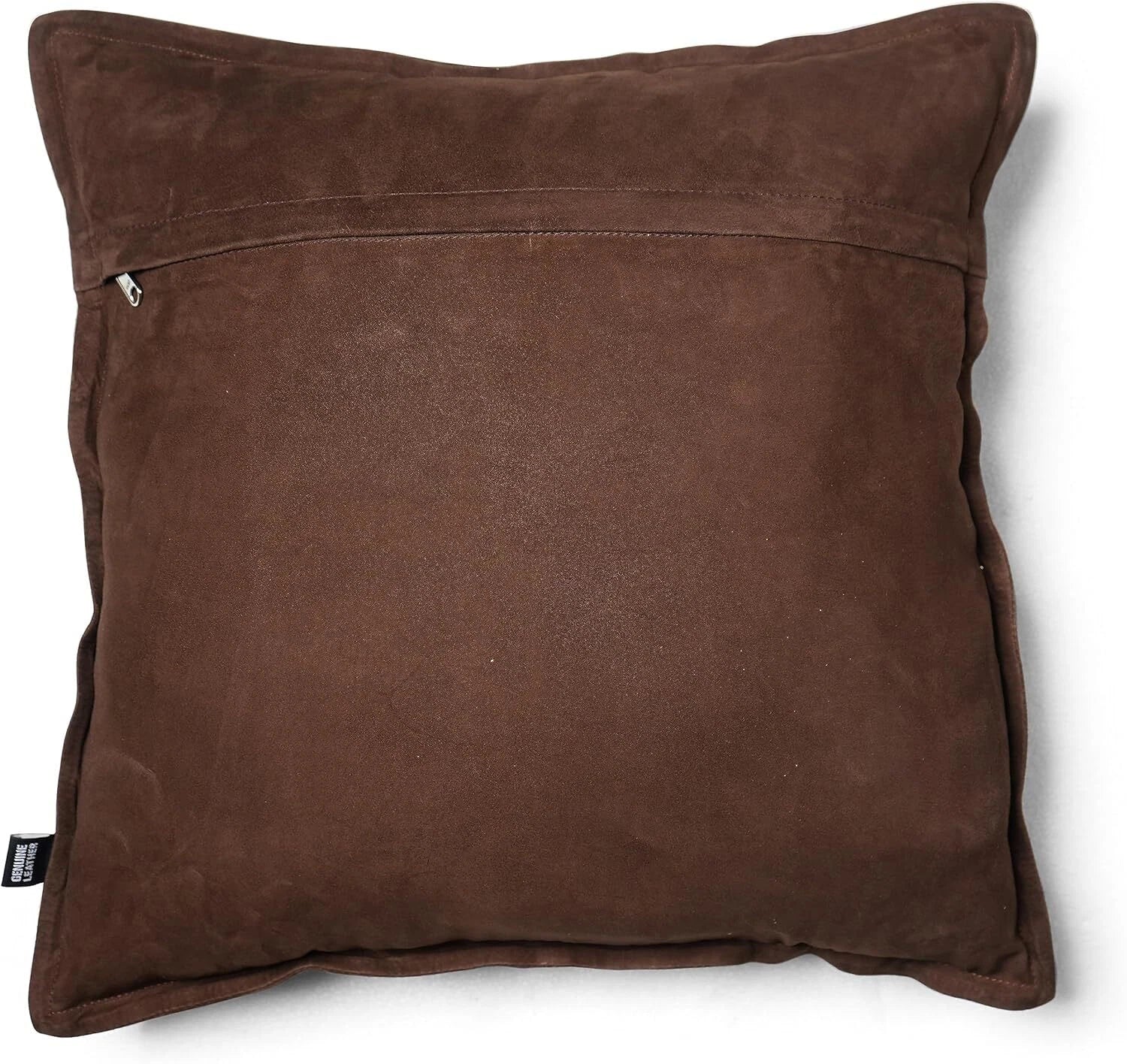 Natural lambskin leather Mid Brown Box pillowcase Sofa Cushion & Living&Bed Room