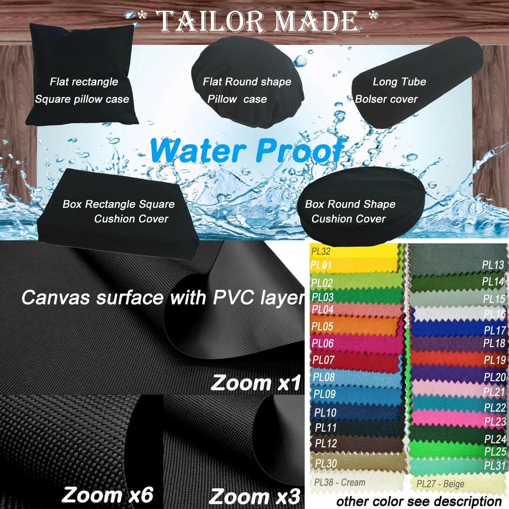 PL11-TAILOR MADE Black Outdoor Waterproof SunUmberlla Patio sofa seat cover