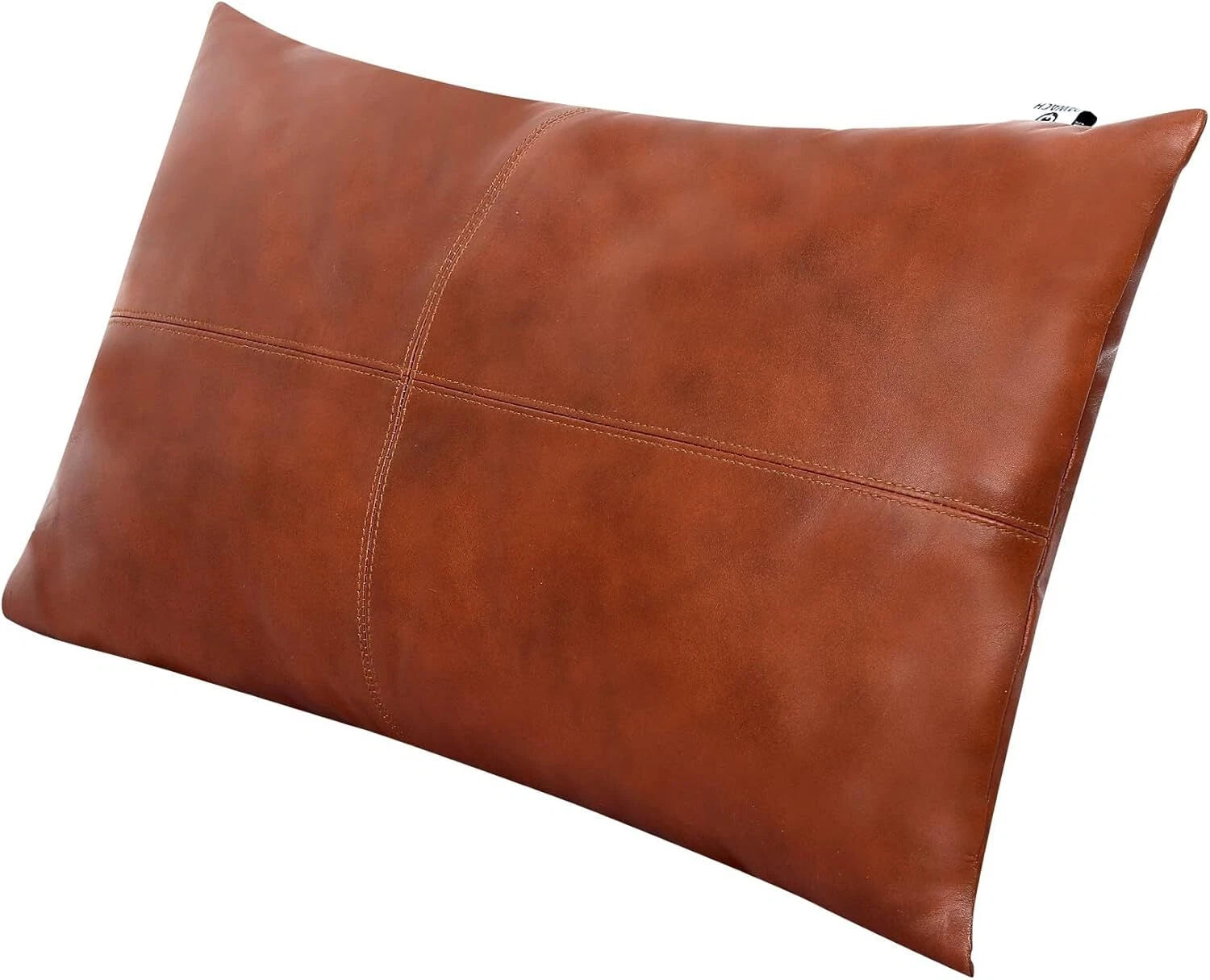 High-quality lambskin rectangular Tan Antique Plen Pillow Cover For Sofa Cushion