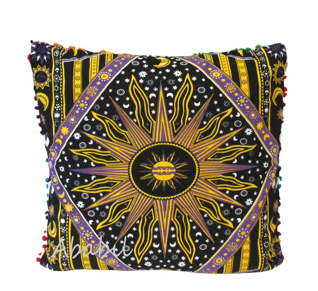 Set Of 2 Cotton Cushion Cover Mandala Couch Pillow Cases Home Decorative Pillows