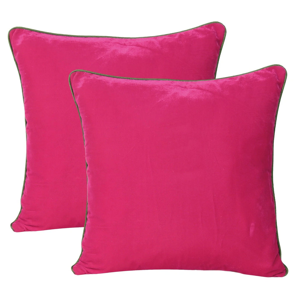 Premium Pink Velvet Throw Pillowcase Cushion Cover with Zipper Closure Home Sofa