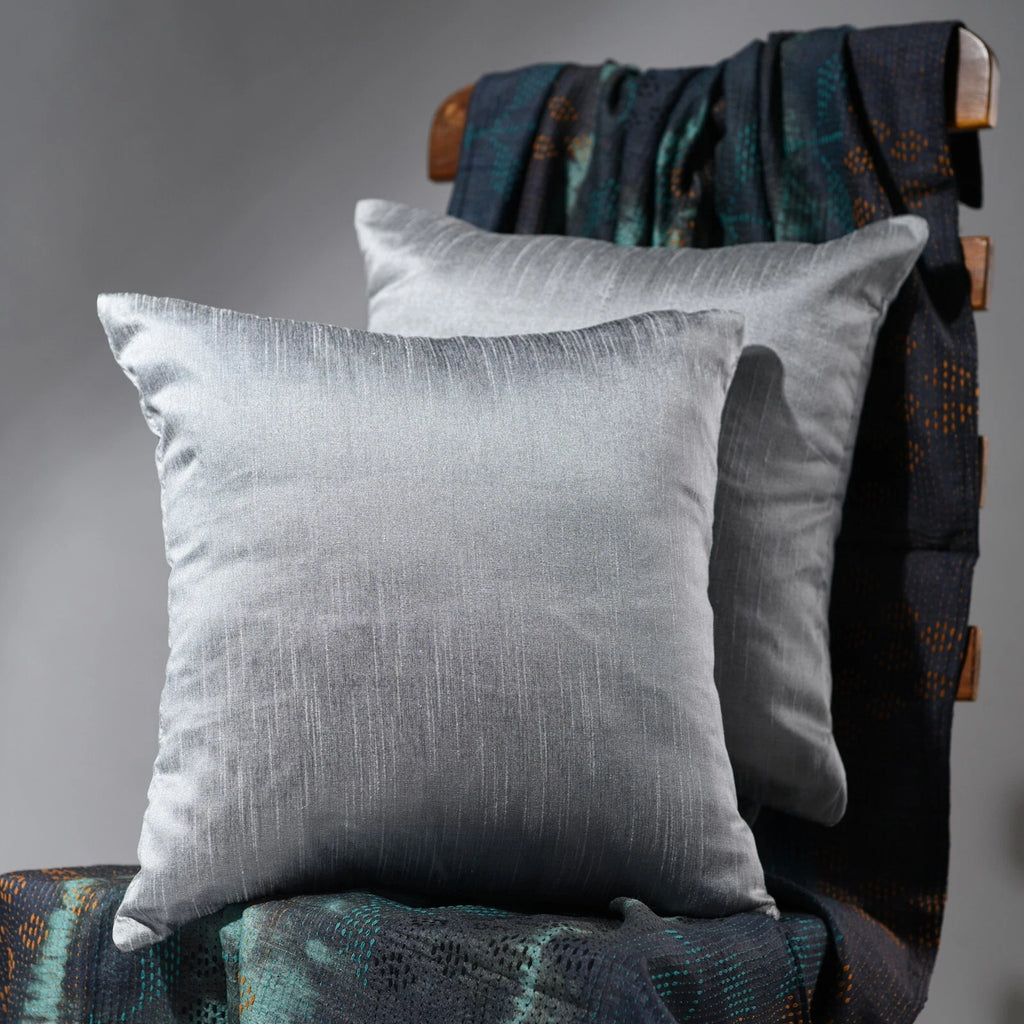 living room sofa pillow cover 18x18 20x20 24x24 silver pillow cover for couch 2p