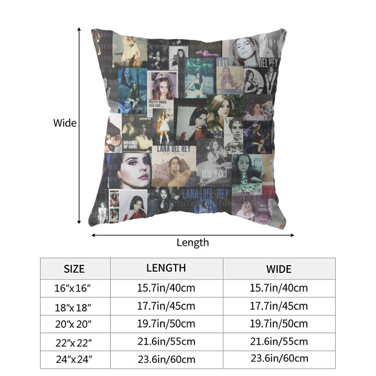 Lana Del Rey Throw Pillow Cases Square Cushion Covers Cotton Linen for Sofa