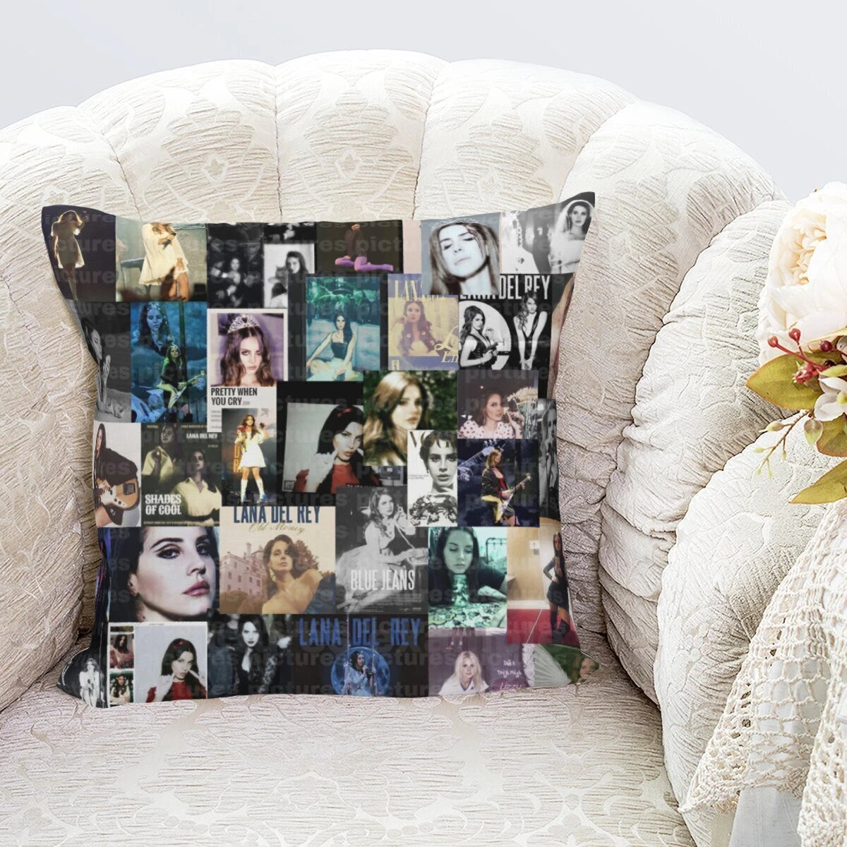 Lana Del Rey Throw Pillow Cases Square Cushion Covers Cotton Linen for Sofa