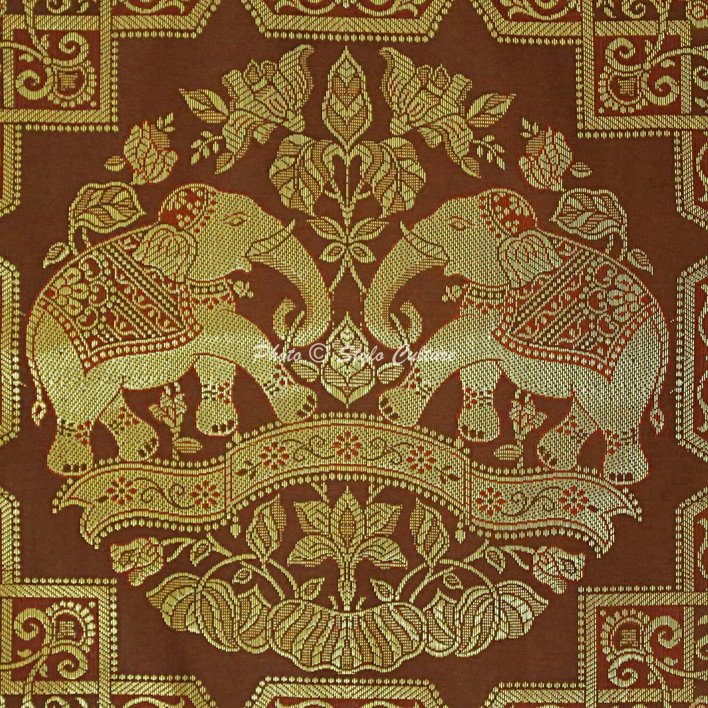 Indian Sofa Cushion Cover Handmade Brocade Silk Pillow Case Cover Throw 12 X 12"
